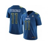 Men's Nike Arizona Cardinals #11 Larry Fitzgerald Limited Blue 2017 Pro Bowl NFL Jersey