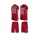 Men's Nike Arizona Cardinals #11 Larry Fitzgerald Limited Red Tank Top Suit NFL Jersey