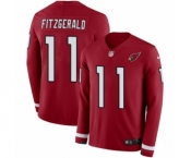 Men's Nike Arizona Cardinals #11 Larry Fitzgerald Limited Red Therma Long Sleeve NFL Jersey