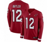 Men's Nike Arizona Cardinals #12 Brice Butler Limited Red Therma Long Sleeve NFL Jersey