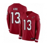 Men's Nike Arizona Cardinals #13 Christian Kirk Limited Red Therma Long Sleeve NFL Jersey