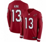 Men's Nike Arizona Cardinals #13 Christian Kirk Limited Red Therma Long Sleeve NFL Jersey