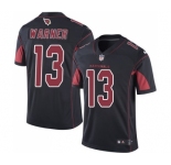 Men's Nike Arizona Cardinals #13 Kurt Warner Limited Black Rush Vapor Untouchable NFL Jersey