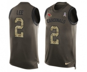 Men's Nike Arizona Cardinals #2 Andy Lee Limited Green Salute to Service Tank Top NFL Jersey