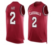 Men's Nike Arizona Cardinals #2 Andy Lee Limited Red Player Name & Number Tank Top NFL Jersey