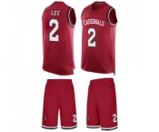Men's Nike Arizona Cardinals #2 Andy Lee Limited Red Tank Top Suit NFL Jersey