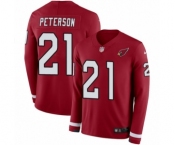 Men's Nike Arizona Cardinals #21 Patrick Peterson Limited Red Therma Long Sleeve NFL Jersey
