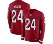 Men's Nike Arizona Cardinals #24 Adrian Wilson Limited Red Therma Long Sleeve NFL Jersey