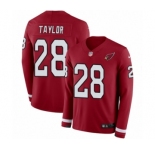 Men's Nike Arizona Cardinals #28 Jamar Taylor Limited Red Therma Long Sleeve NFL Jersey
