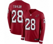 Men's Nike Arizona Cardinals #28 Jamar Taylor Limited Red Therma Long Sleeve NFL Jersey