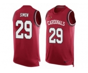 Men's Nike Arizona Cardinals #29 Tharold Simon Limited Red Player Name & Number Tank Top NFL Jersey