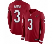 Men's Nike Arizona Cardinals #3 Josh Rosen Limited Red Therma Long Sleeve NFL Jersey