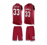 Men's Nike Arizona Cardinals #33 Tre Boston Limited Red Tank Top Suit NFL Jersey