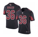 Men's Nike Arizona Cardinals #36 Budda Baker Limited Black Rush Vapor Untouchable NFL Jersey