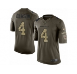 Men's Nike Arizona Cardinals #4 Phil Dawson Limited Green Salute to Service NFL Jersey