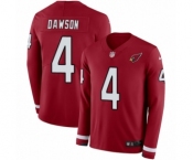 Men's Nike Arizona Cardinals #4 Phil Dawson Limited Red Therma Long Sleeve NFL Jersey