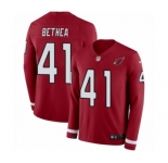 Men's Nike Arizona Cardinals #41 Antoine Bethea Limited Red Therma Long Sleeve NFL Jersey