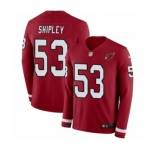 Men's Nike Arizona Cardinals #53 A.Q. Shipley Limited Red Therma Long Sleeve NFL Jersey
