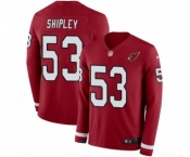 Men's Nike Arizona Cardinals #53 A.Q. Shipley Limited Red Therma Long Sleeve NFL Jersey
