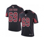 Men's Nike Arizona Cardinals #69 Evan Mathis Limited Black Rush NFL Jersey