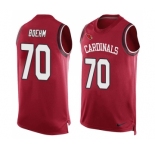 Men's Nike Arizona Cardinals #70 Evan Boehm Limited Red Player Name & Number Tank Top NFL Jersey