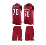 Men's Nike Arizona Cardinals #70 Evan Boehm Limited Red Tank Top Suit NFL Jersey