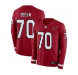 Men's Nike Arizona Cardinals #70 Evan Boehm Limited Red Therma Long Sleeve NFL Jersey