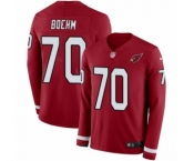 Men's Nike Arizona Cardinals #70 Evan Boehm Limited Red Therma Long Sleeve NFL Jersey