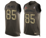 Men's Nike Arizona Cardinals #85 Gabe Holmes Limited Green Salute to Service Tank Top NFL Jersey