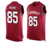 Men's Nike Arizona Cardinals #85 Gabe Holmes Limited Red Player Name & Number Tank Top NFL Jersey