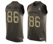 Men's Nike Arizona Cardinals #86 Ricky Seals-Jones Limited Green Salute to Service Tank Top NFL Jersey