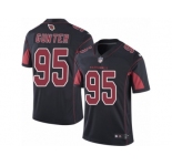 Men's Nike Arizona Cardinals #95 Rodney Gunter Limited Black Rush NFL Jersey