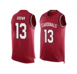 Nike Arizona Cardinals #13 Jaron Brown Red Team Color Men's Stitched NFL Limited Tank Top Jersey