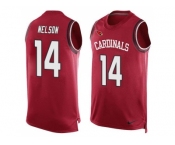 Nike Arizona Cardinals #14 J.J. Nelson Red Team Color Men's Stitched NFL Limited Tank Top Jersey