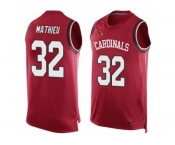 Nike Arizona Cardinals #32 Tyrann Mathieu Red Team Color Men's Stitched NFL Limited Tank Top Jersey