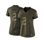 Women Nike Arizona Cardinals #2 Andy Lee Limited Green Salute to Service NFL Jersey