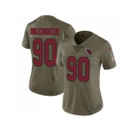 Women Nike Arizona Cardinals #90 Robert Nkemdiche Olive Stitched NFL Limited 2017 Salute to Service Jersey