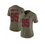 Women Nike Arizona Cardinals #95 Rodney Gunter Limited Olive 2017 Salute to Service NFL Jersey