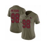 Women Nike Arizona Cardinals #98 Corey Peters Limited Olive 2017 Salute to Service NFL Jersey
