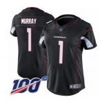 Women's Arizona Cardinals #1 Kyler Murray Black Alternate Vapor Untouchable Limited Player 100th Season Football Jersey