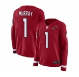 Women's Arizona Cardinals #1 Kyler Murray Limited Red Therma Long Sleeve Football Jersey