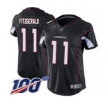 Women's Arizona Cardinals #11 Larry Fitzgerald Black Alternate Vapor Untouchable Limited Player 100th Season Football Jersey