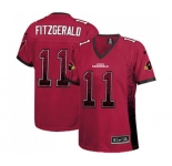 Women's Arizona Cardinals #11 Larry Fitzgerald Elite Red Drift Fashion Football Jersey