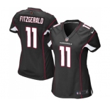 Women's Arizona Cardinals #11 Larry Fitzgerald Game Black Alternate Football Jersey