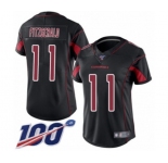 Women's Arizona Cardinals #11 Larry Fitzgerald Limited Black Rush Vapor Untouchable 100th Season Football Jersey