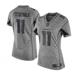 Women's Arizona Cardinals #11 Larry Fitzgerald Limited Gray Gridiron Football Jersey