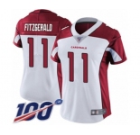 Women's Arizona Cardinals #11 Larry Fitzgerald White Vapor Untouchable Limited Player 100th Season Football Jersey