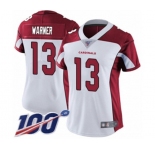Women's Arizona Cardinals #13 Kurt Warner White Vapor Untouchable Limited Player 100th Season Football Jersey
