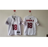 Women's Arizona Cardinals #18 Marvin Harrison Jr White 2024 F.U.S.E Stitched Jersey