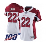 Women's Arizona Cardinals #22 T. J. Logan White Vapor Untouchable Limited Player 100th Season Football Jersey